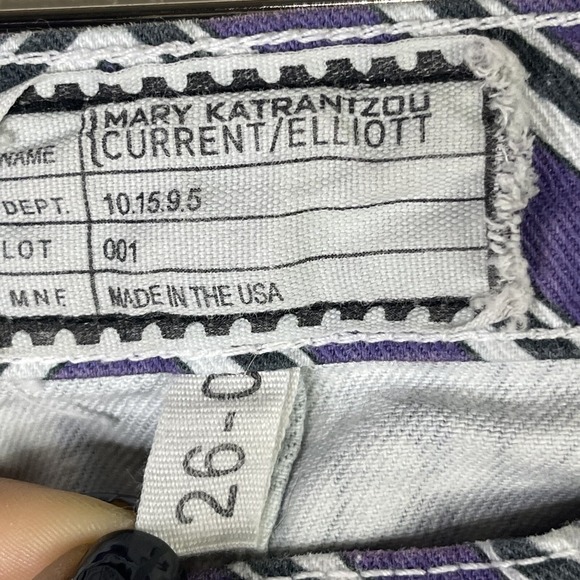 Current /Elliott Mary Katrantzou Jeans Ankle Skinny Women Size 26 Lorikeet Blue - Picture 3 of 13